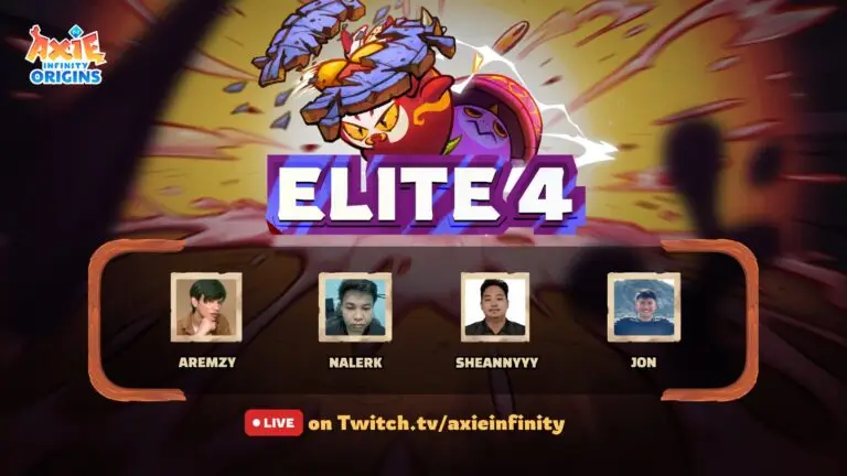 Axie Origins Elite 4 Live: Four Battle for Season 16