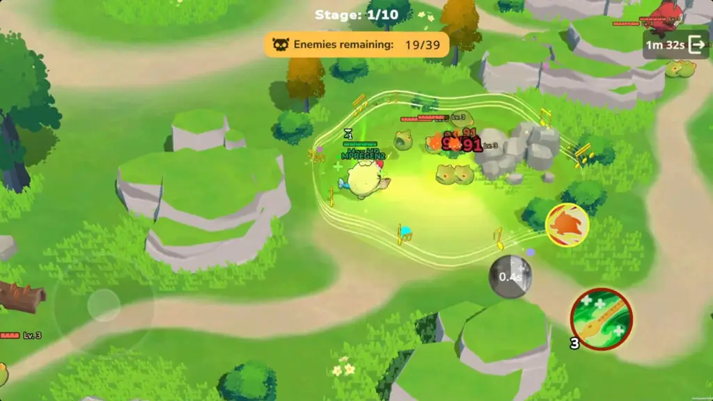 Image 5: Axie infinity: Atia's Legacy Playtest 2, gameplay, combat, healing spell