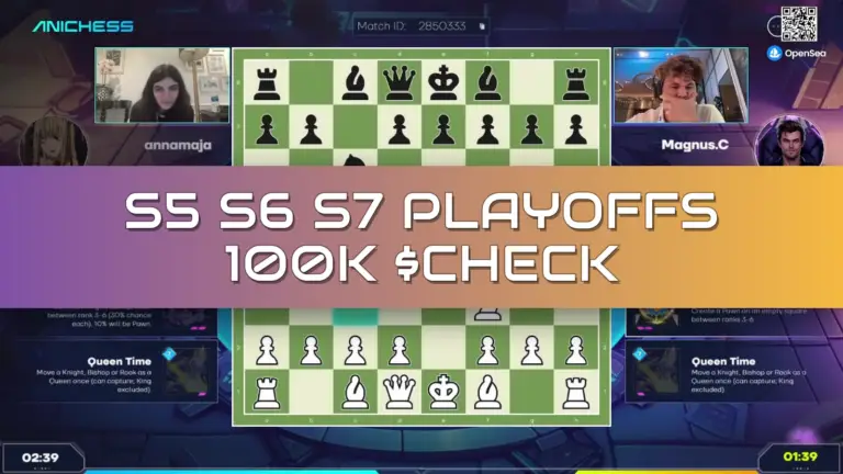 Anichess Sets S5-7 Playoffs for Friday with 100K $CHECK