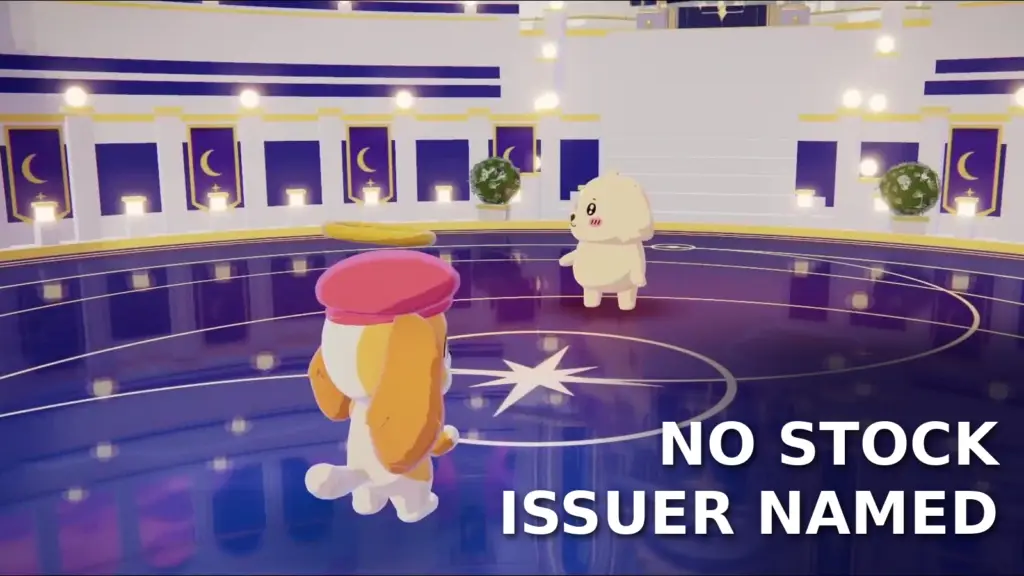 Grand Arena shows two dog-like creatures on a circular court. One wears a pink beret facing away, while the other stands